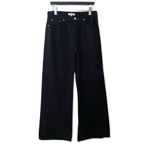 Re/Done Black Jeans Wide Leg Loose Flares High Rise Denim Pants sz 26 ( 32 ) New - Picture 6 of 9